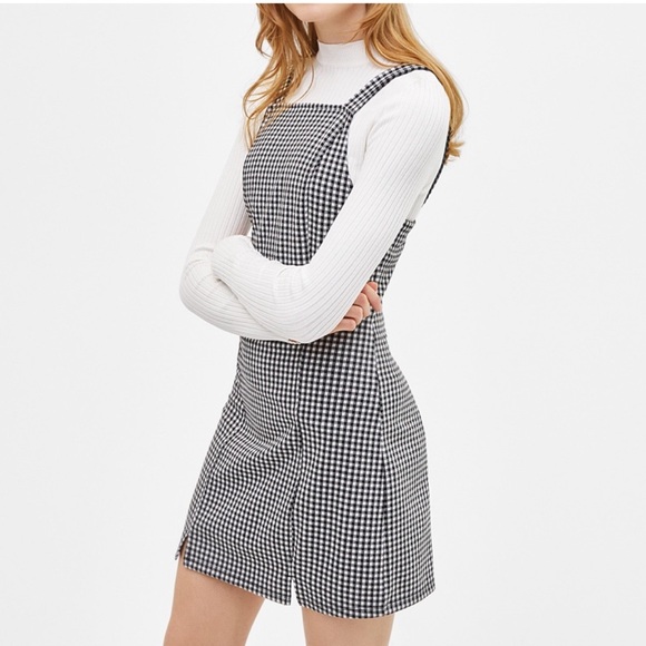 Bershka Black and White Gingham Dress - Picture 1 of 3